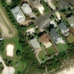 Sand Volleyball Court, Isle of Palms, SC — aerial view