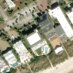 Sand Volleyball Court, Isle of Palms, SC — aerial view
