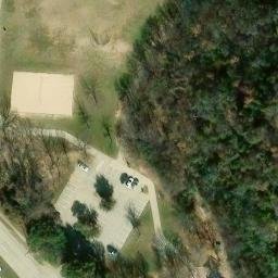 Sand Volleyball Court, Arlington, TX — aerial view