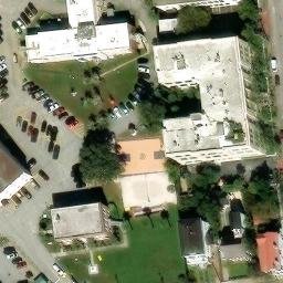Sand Volleyball Court, Charleston, SC — aerial view