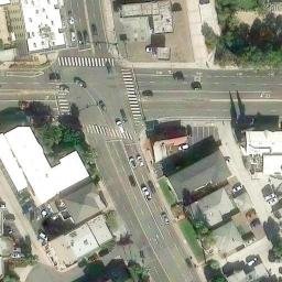 Sand Volleyball Court, La Mesa, CA — aerial view