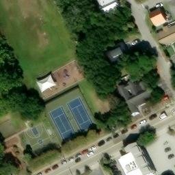 Volleyball Court, Sullivan's Island, SC — aerial view