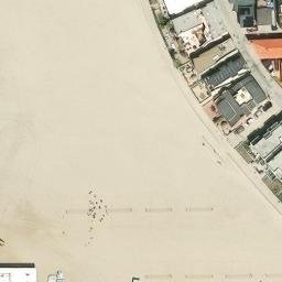 Sand Volleyball Court, San Diego, CA — aerial view