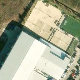 Sand Volleyball Court, Fort Worth, TX — aerial view