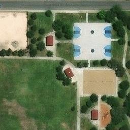 Hobbs Beach Volleyball Court #4 — aerial view