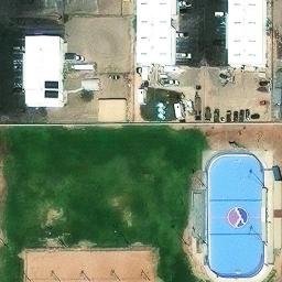 Sand Volleyball Court in Yuma, AZ — aerial view