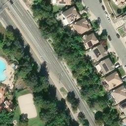 Sand Volleyball Court, Bonita, CA — aerial view