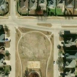Sand Volleyball Court, Crowley, TX — aerial view
