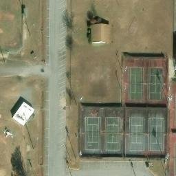 Sand Volleyball Court, Warner Robins, GA — aerial view