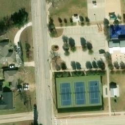 Mansfield Beach Volleyball Court #1 — aerial view