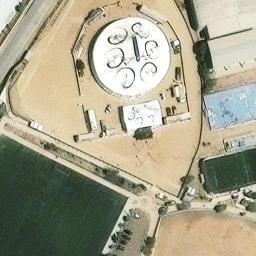 San Antonio de los Buenos Beach Volleyball Court — aerial view