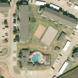 Sand Volleyball Court, Abilene, TX — aerial view