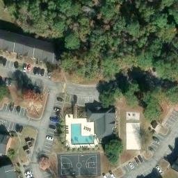 Sand Volleyball Court, Statesboro, GA — aerial view