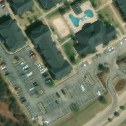 Sand Volleyball Court, Stephenville, TX — aerial view