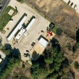 Sand Volleyball Court, Noonday, TX — aerial view