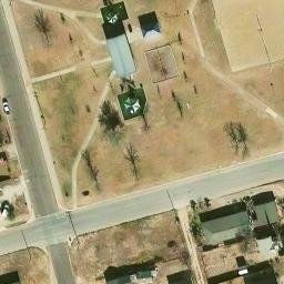 Sand Volleyball Court, Midland, TX — aerial view