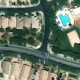 Sand Volleyball Court in Sahuarita, AZ — aerial view