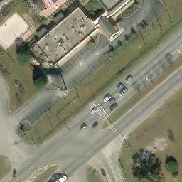 Sand Volleyball Court, Richmond Hill, GA — aerial view
