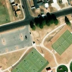 Sand Volleyball Court, Odessa, TX — aerial view