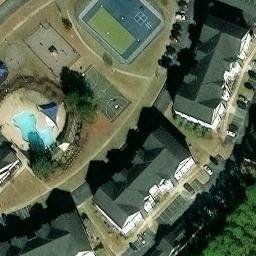 Sand Volleyball Court, Hinesville, GA — aerial view