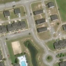 Sand Volleyball Court, Hinesville, GA — aerial view