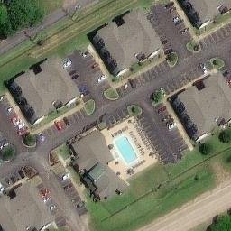 Sand Volleyball Court in Natchitoches, LA — aerial view