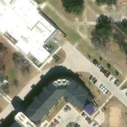 Sand Volleyball Court, Northcrest, TX — aerial view