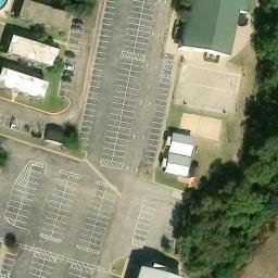 Sand Volleyball Court, Temple, TX — aerial view