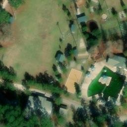 Sand Volleyball Court, Groveton, TX — aerial view