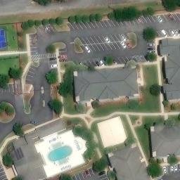 Sand Volleyball Court, Valdosta, GA — aerial view
