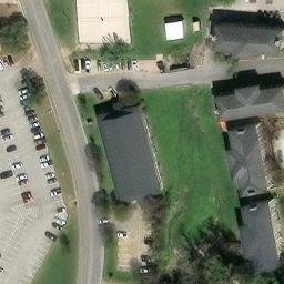 Sand Volleyball Court, Huntsville, TX — aerial view