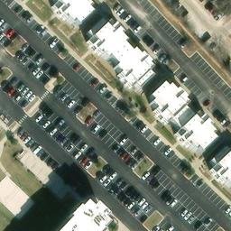 Sand Volleyball Court, College Station, TX — aerial view