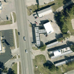 Sand Volleyball Court, Taylor, TX — aerial view