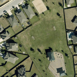Sand Volleyball Court, Hutto, TX — aerial view