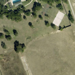 Sand Volleyball Court, Leander, TX — aerial view