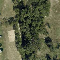 Sand Volleyball Court, Hutto, TX — aerial view