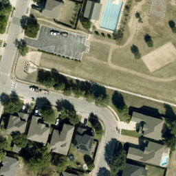 Cedar Park Beach Volleyball Court #12 — aerial view