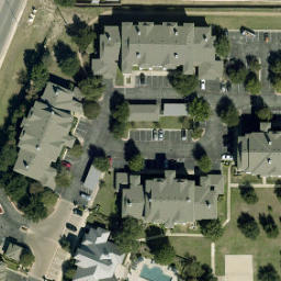 Sand Volleyball Court, Round Rock, TX — aerial view