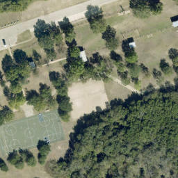 Sand Volleyball Court, Round Rock, TX — aerial view