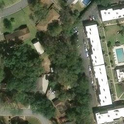 Sand Volleyball Court, Ferry Pass, FL — aerial view