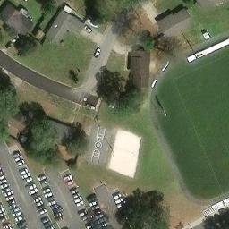Brent Beach Volleyball Court #1 — aerial view