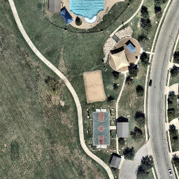 Travis County Beach Volleyball Court #15 — aerial view