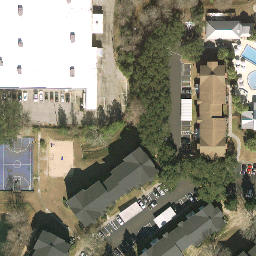 Sand Volleyball Court, Tallahassee, FL — aerial view