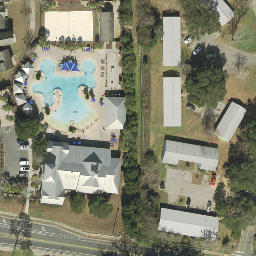 Sand Volleyball Court, Tallahassee, FL — aerial view