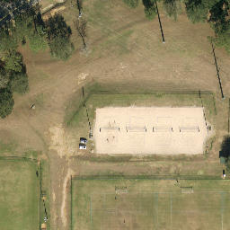 Sand Volleyball Court, Tallahassee, FL — aerial view