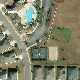 Sand Volleyball Court, Jacksonville, FL — aerial view