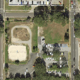 Sand Volleyball Court, Tallahassee, FL — aerial view