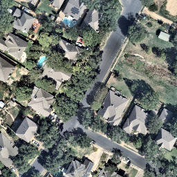 Sand Volleyball Court, Wells Branch, TX — aerial view