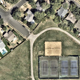 Austin Beach Volleyball Court #92 — aerial view