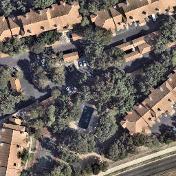 Sand Volleyball Court, Wells Branch, TX — aerial view